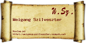 Weigang Szilveszter névjegykártya
